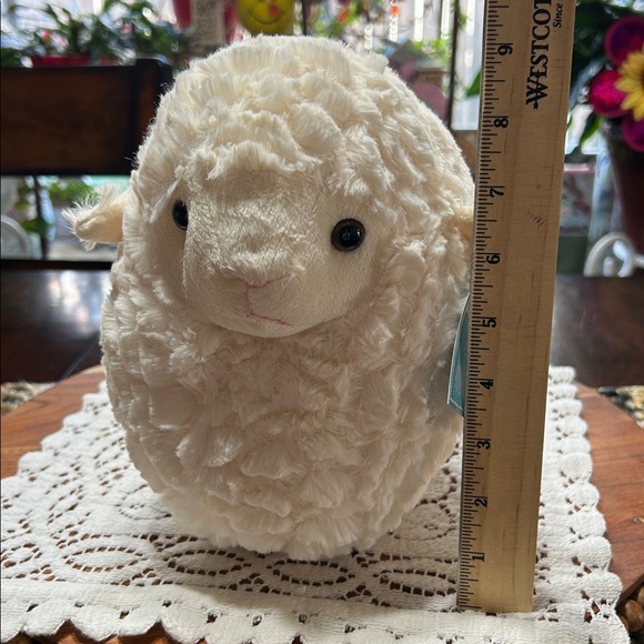 Easter Plush Round Stuffed Sheep NWT In Plastic Bag Extremely Soft & Squishy NEW - Picture 7 of 8